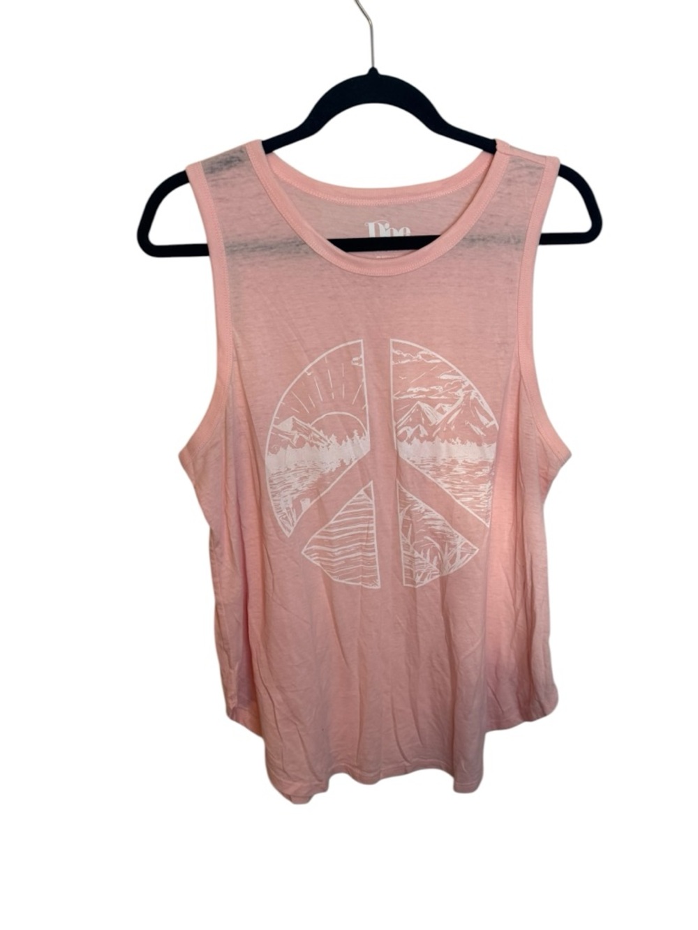 Doe Baby Pink Peace Sign Nature Graphic Tank